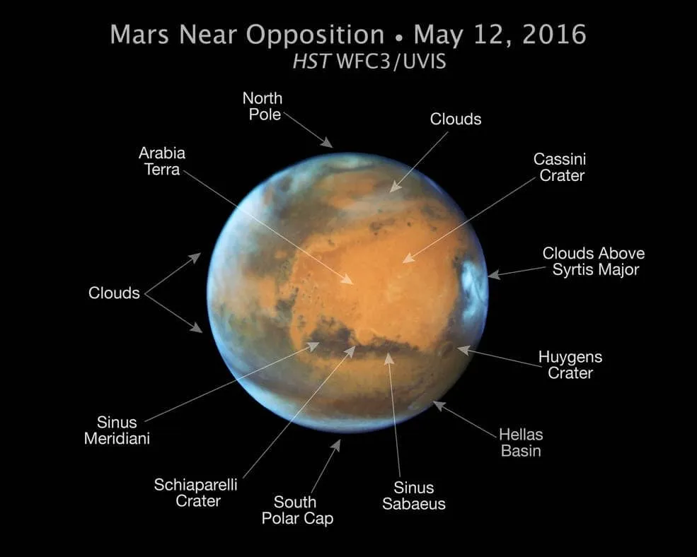 mars surface map