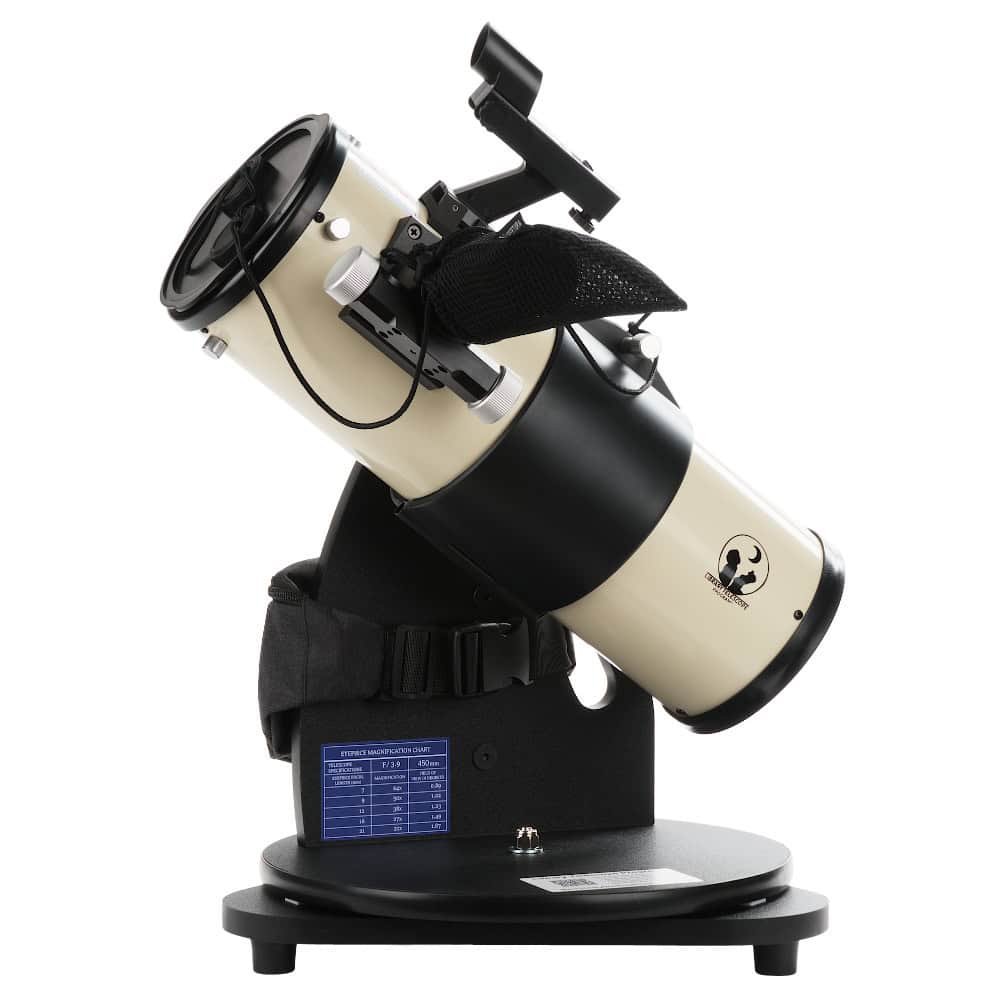 Apertura Library Telescope on its tabletop Dobsonian base